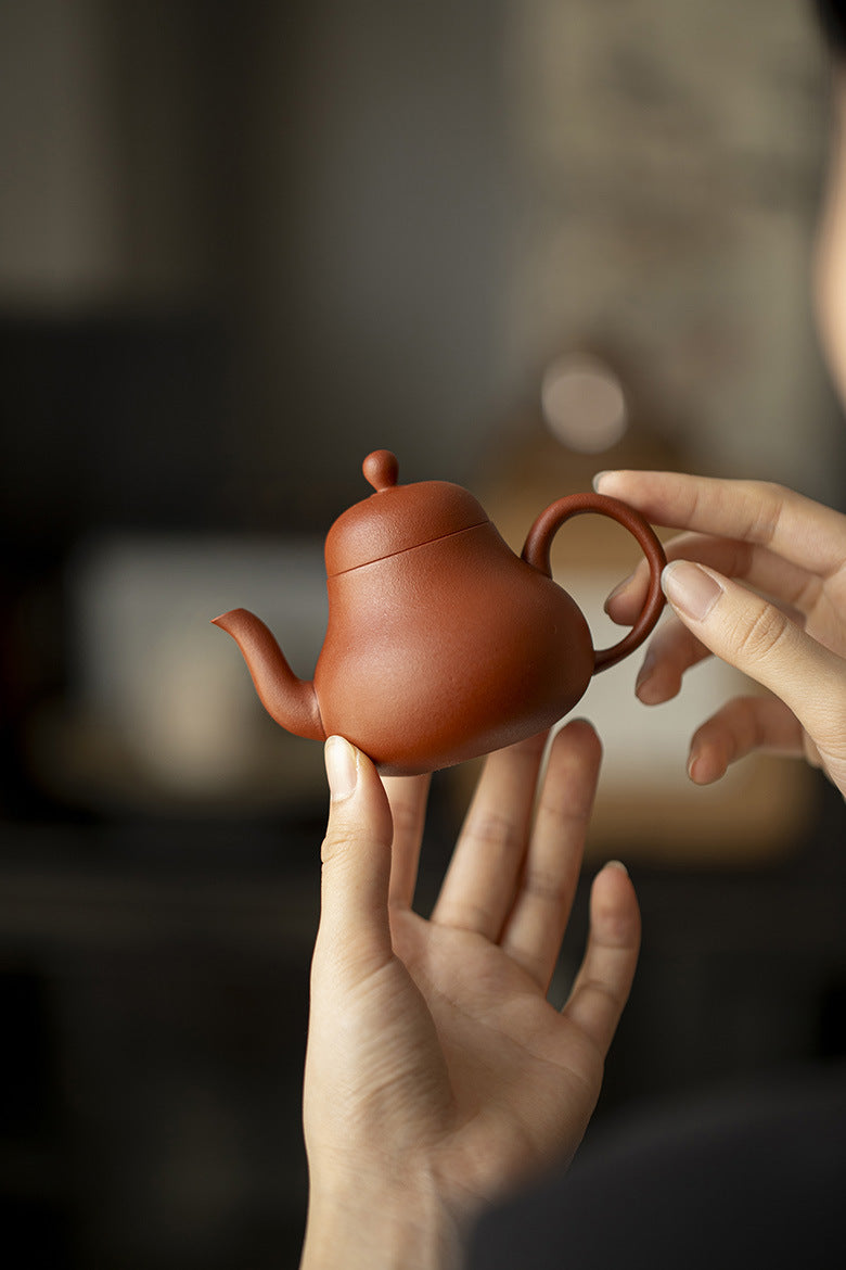 Purple clay teapot